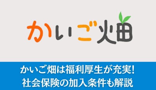 かいご畑は福利厚生が充実！社会保険の加入条件も解説